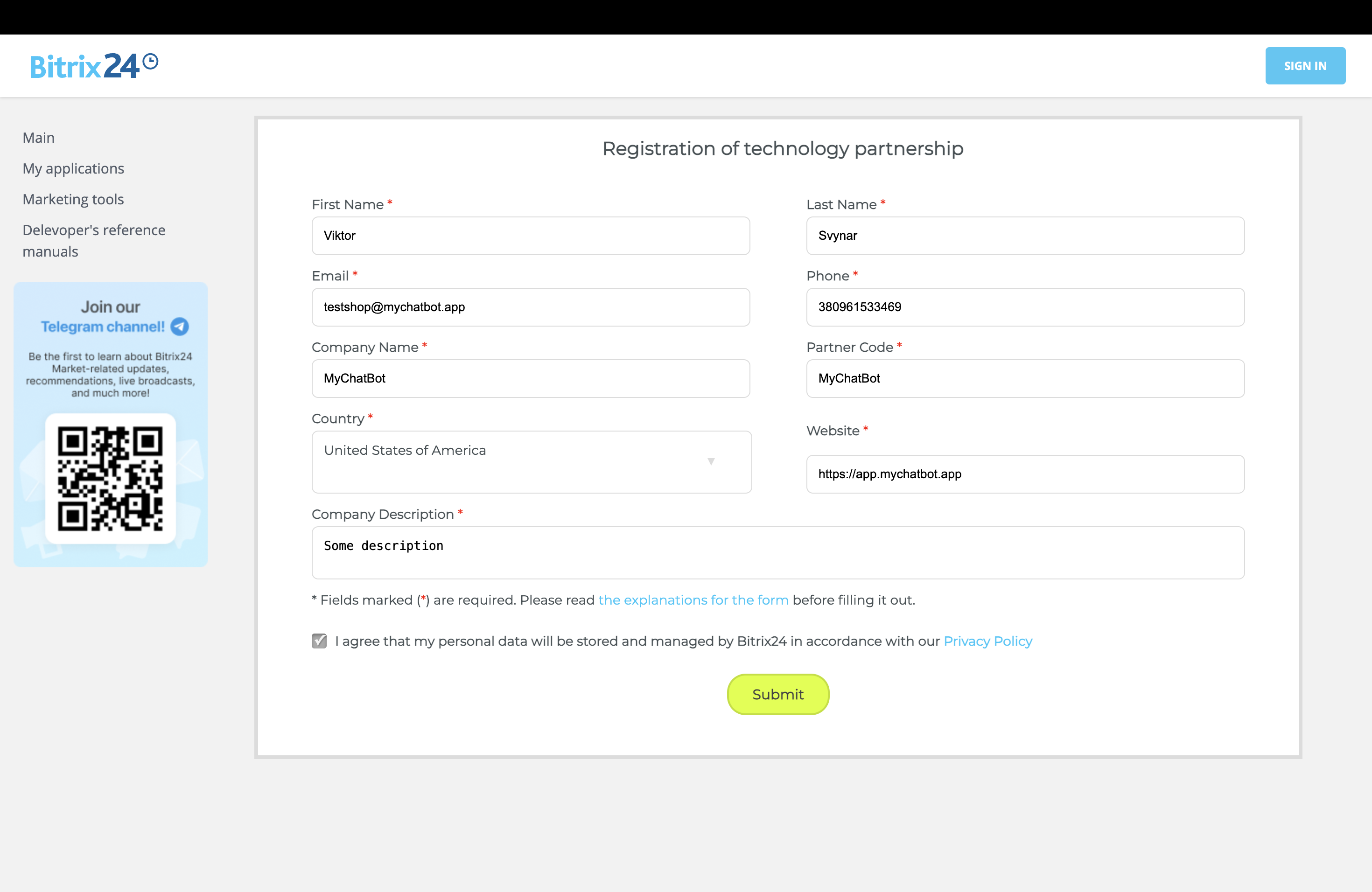Bitrix24 App Creation