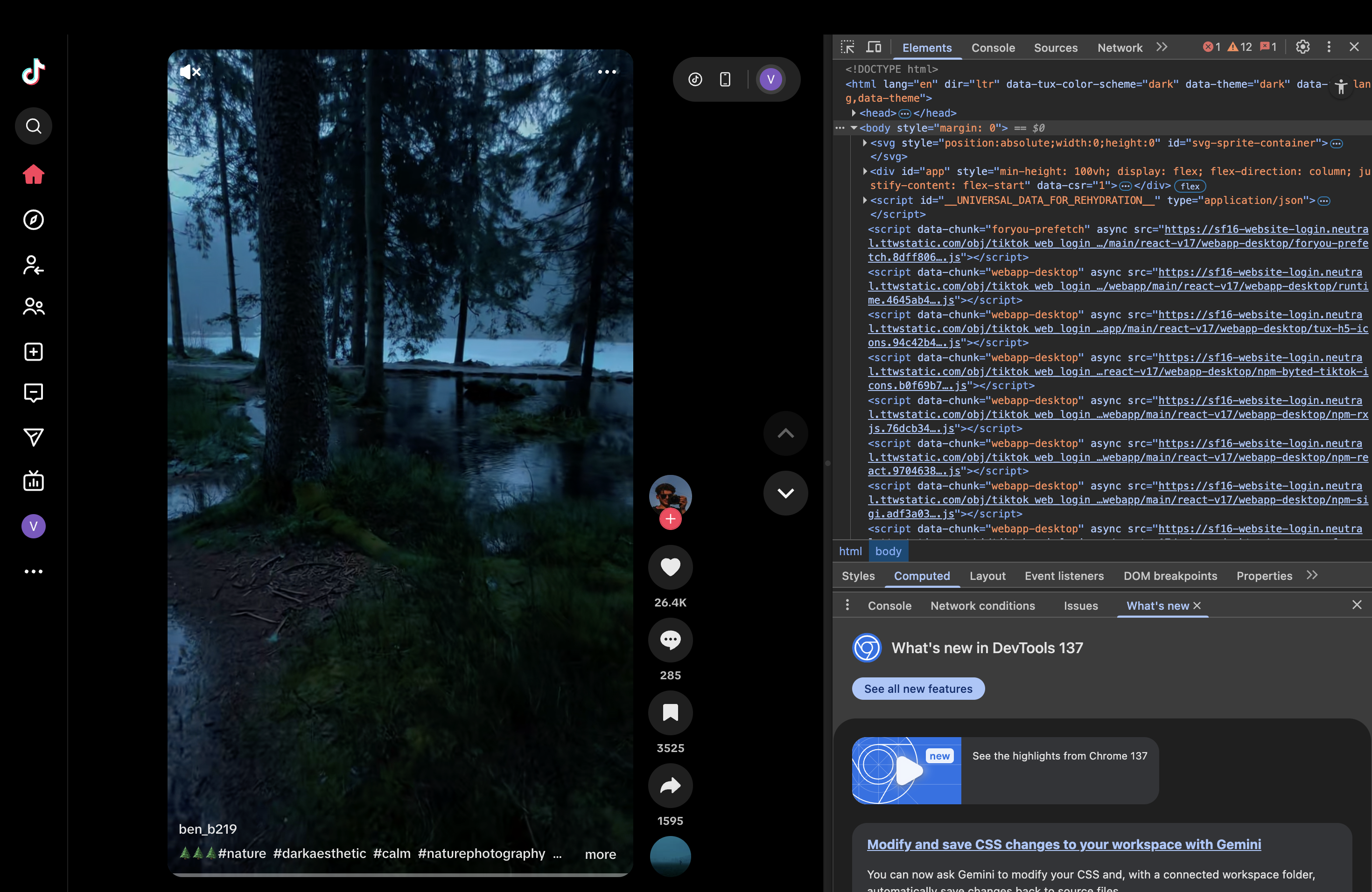 Open Developer Tools